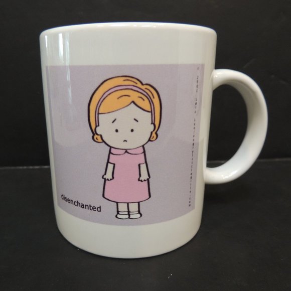 Vintage Lela Lee Angry Girls Mug Today I Feel Enchanted Disenchanted - Picture 1 of 4